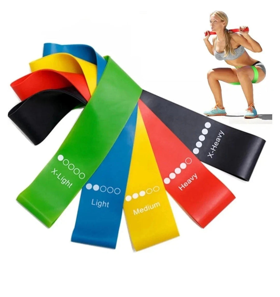 Set of five resistance loop bands